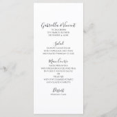 Poinsettia en Parells over het menu van het groene (Achterkant)