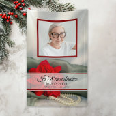 Poinsettia en Parels Viering van het leven begrafe Spandoek