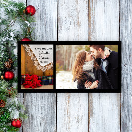 Poinsettia en Pset Winter Wedding Save the Date