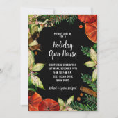 Poinsettia en Sinaasappels Kerst Kaart (Voorkant)