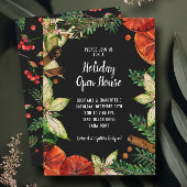 Poinsettia en Sinaasappels Kerst Kaart