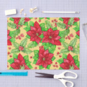 Poinsettia en waterverf van holbessen tissuepapier (Craft)