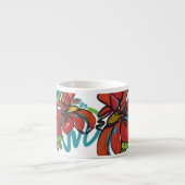 Poinsettia Espresso Cup Kop (Voorkant)