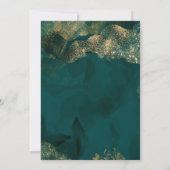 Poinsettia, eucalyptusbladeren, rode bessen Kerstm Kaart (Achterkant)