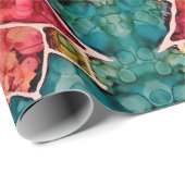 Poinsettia Fa la la la la kerstwrapping paper Cadeaupapier (Rol Hoek)