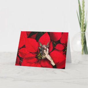 Poinsettia fee, poinsettia, kerst kaart
