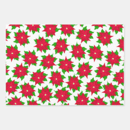 Poinsettia Festive Mexican Christmas Inpakpapier Vel