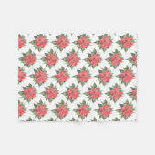  Poinsettia Fleece Deken (Voorkant (Horizontaal))