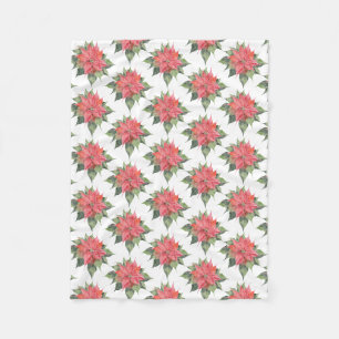 Poinsettia Fleece Deken