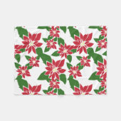Poinsettia Fleece Deken (Voorkant (Horizontaal))
