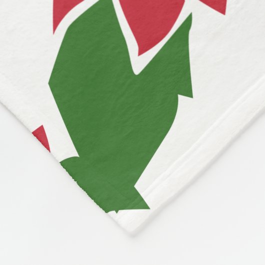 Poinsettia Fleece Deken (Hoek)