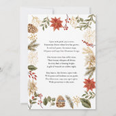 Poinsettia Floral 3 Fotocollage Kerstmis Feestdagenkaart (Achterkant)