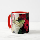 Poinsettia Floral, al dan niet rood Mok (Voorkant links)