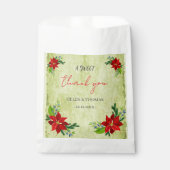 Poinsettia Floral Bouquet,  Bedankzakje (Voorkant)