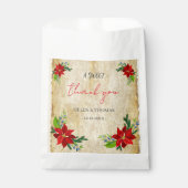 Poinsettia Floral Bouquet,  Bedankzakje (Voorkant)