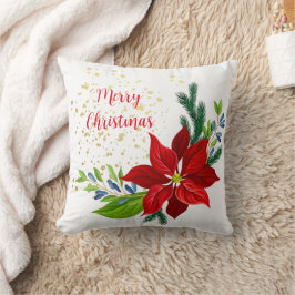 Poinsettia Floral Bouquet Kussen