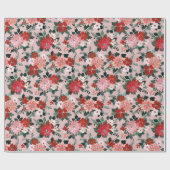POINSETTIA FLORAL CADEAUPAPIER (Vlak)