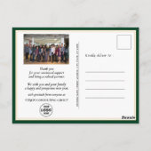 Poinsettia Floral Elegant Script Photo Business Briefkaart (Achterkant)