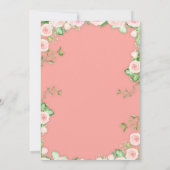 Poinsettia Floral Gold Glitter Roze Kerstmis Kaart (Achterkant)