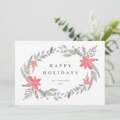 Poinsettia Floral Hand-draw Holiday Garland (Staand voorkant)