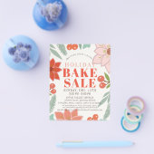 Poinsettia Floral Holiday Bake Sale Flyer (Enkel)