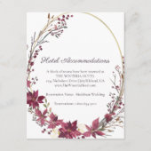 Poinsettia Floral Hotel Details | Scarlet Red Informatiekaartje (Voorkant)