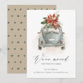 Poinsettia Floral kerstauto We hebben Kaart verpla (Voorkant / Achterkant)