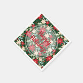 Poinsettia Floral kerstfeestdag Servet (Hoek)