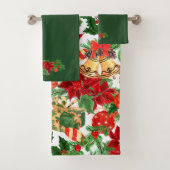 Poinsettia Floral Kerstmis Bad Handdoek (Insitu)