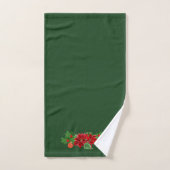 Poinsettia Floral Kerstmis Bad Handdoek (Handdoek)