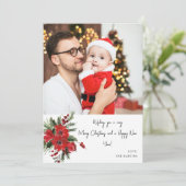 Poinsettia Floral Note Foto van Kerstmis of feestd (Staand voorkant)