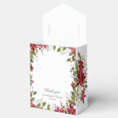 Poinsettia Floral Wedding | Scarlet Red Bedankdoosjes (Geopend)