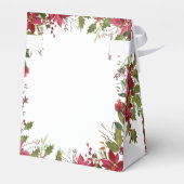 Poinsettia Floral Wedding | Scarlet Red Bedankdoosjes (Achterkant)