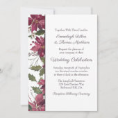 Poinsettia Floral Wedding | Scarlet Red Kaart (Voorkant)
