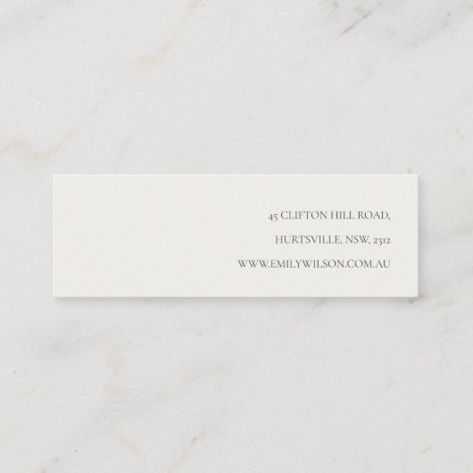 Poinsettia Florals Kerst Hoops Stud Holder Mini Visitekaartje (Achterkant)