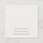 Poinsettia Florals Kerst Oorbel Stud Houder Vierkante Visitekaartje (Achterkant)