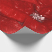 Poinsettia Flower Art Red-kerstontkoppeling Cadeaupapier (Hoek)