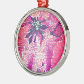 Poinsettia Flower Digital Art Metalen Ornament (Links)