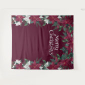 Poinsettia Flower kerstfoto Booth Backdrop Wandkleed (Voorkant (horizontaal))