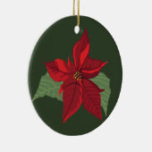 Poinsettia Flower- Kerstmis- Keramisch sieraad Keramisch Ornament (Rechts)
