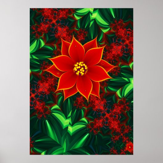 Poinsettia Flower Poster (Voorkant)