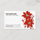 Poinsettia Flower Visitekaartje (Achterkant)