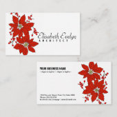 Poinsettia Flower Visitekaartje (Voorkant / Achterkant)