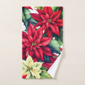 Poinsettia Flowers Bad Handdoek (Handdoek)