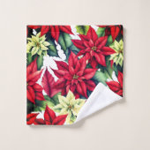 Poinsettia Flowers Bad Handdoek (Wasdoekje)