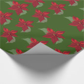 Poinsettia Flowers Cadeaupapier (Hoek)