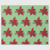 Poinsettia Flowers Cadeaupapier (Vlak)