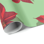 Poinsettia Flowers Cadeaupapier (Rol Hoek)