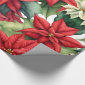 Poinsettia Flowers Cadeaupapier (Hoek)