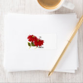 Poinsettia Flowers Etiket (Insitu)